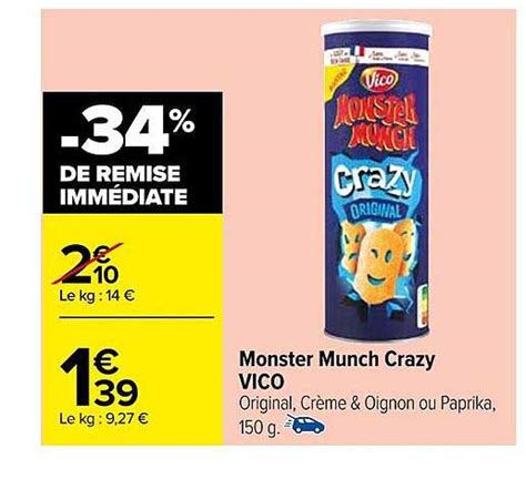 Promo Monster Munch Crazy Vico Chez Carrefour ICatalogue Fr