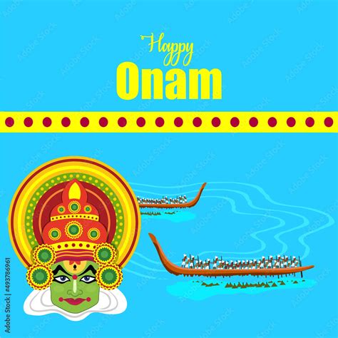 Onam Festival Greeting Card Design Stock Vector | Adobe Stock