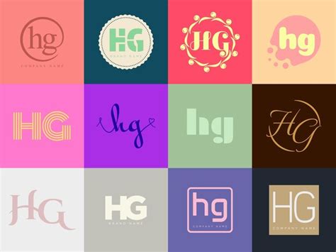 Mod Le D Entreprise De Logo Hg Logotype Des Lettres H Et G Set De