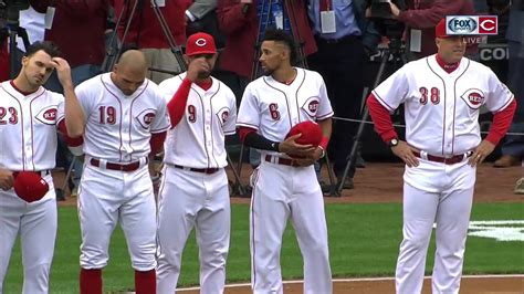 Cincinnati Reds Starting Lineup Is Introduced On Opening Day Youtube