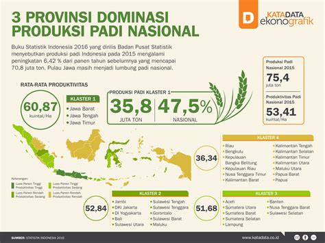 3 Provinsi Dominasi Produksi Padi Nasional Infografik Id