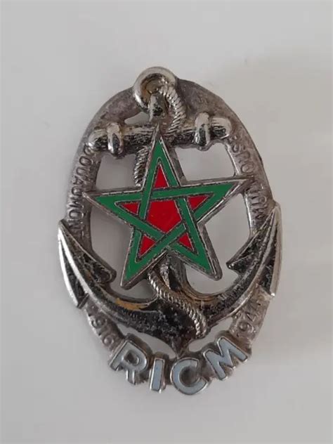 ANCIEN INSIGNE ARMÉE colonial régiment d infanterie chars de marine