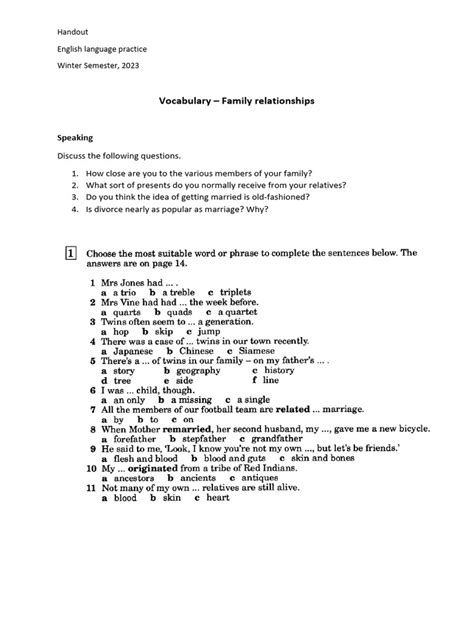 Family relationships | PDF 