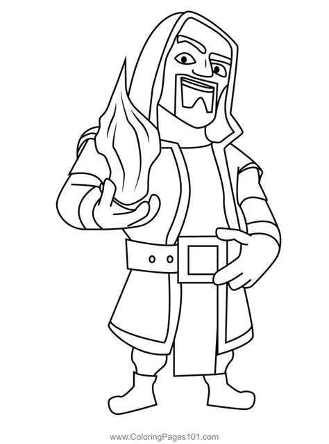 Wizard Clash Of Clans Coloring Page Kids Coloring Books Coloring