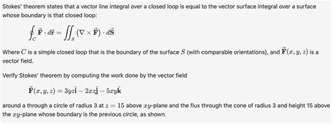 Solved Stokes' theorem states that a vector line integral | Chegg.com