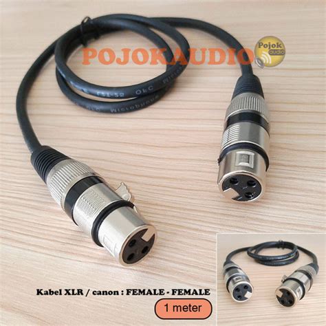 Jual Kabel Mic Jek Canon Isi Way Jack Xlr Female To Female Meter