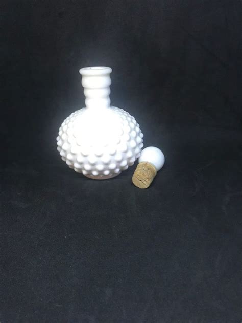 Fenton Milk Glass Hobnail Perfume Bottle With Stopper Etsy Australia