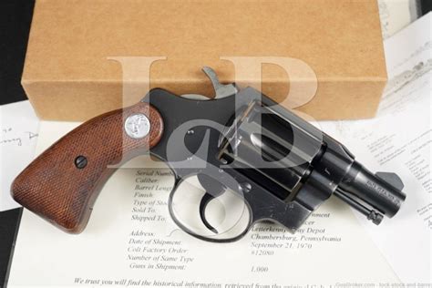 Vietnam Era Us Army Colt Detective Special 2″ 38 Spl Revolver 1970