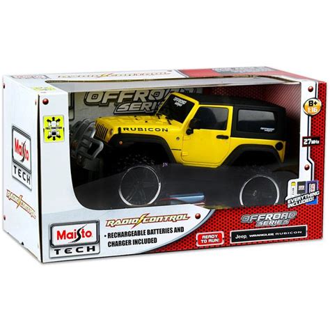 Maisto Off Road RC Jeep Wrangler Rubicon távirányítású autó sárga