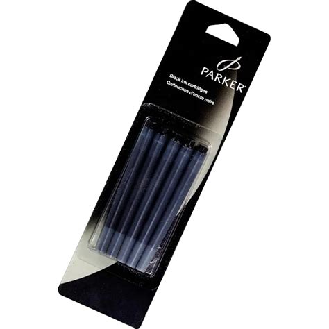 Parker Fountain Pen Ink Cartridges - Permanent Black (5 per pack) - Pen ...