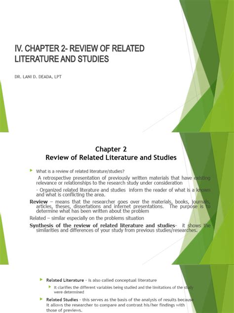 Iv Chapter 2 Review Of Related Literature And Studies Pdf