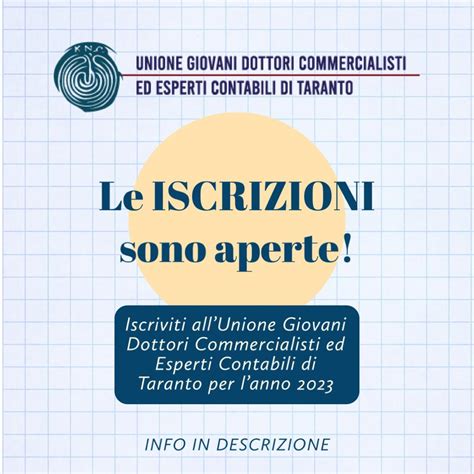 Iscrizioni Unione Giovani Dottori Commercialisti Ed Esperti Contabili