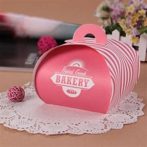 Printed Duplex Paper Cake Packaging Box 1000 Gram Without Window At