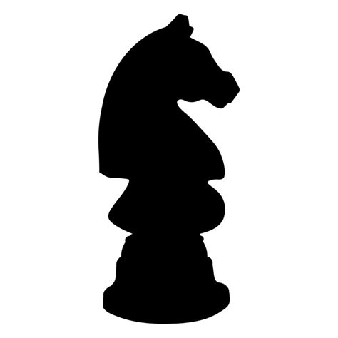 Knight Chess Piece Realistic Silhouette 20297272 Vector Art at Vecteezy