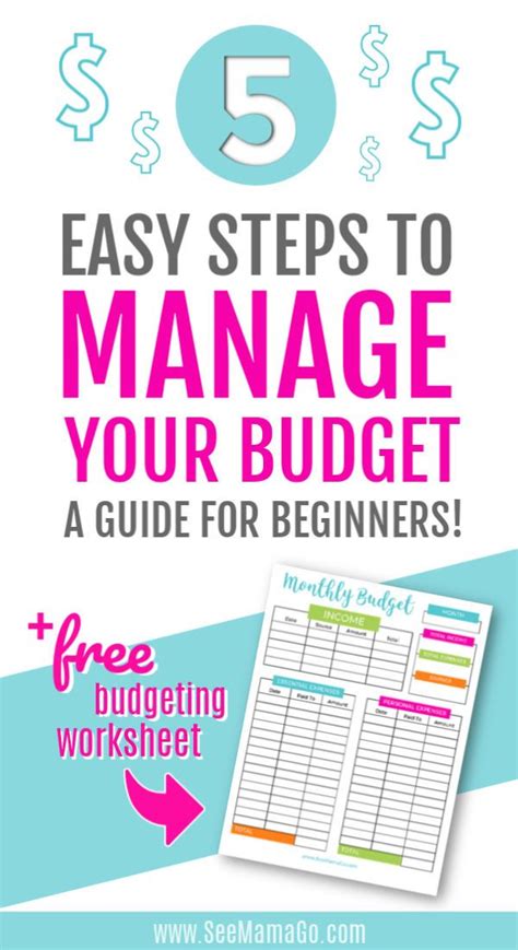 5 Easy Steps To Manage Your Budget A Guide For Beginners Budgeting