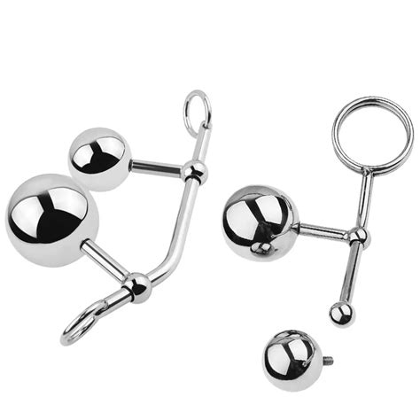Big Anal Plug Metal Hook Removable Ball Double Adult Sexy Toys Plugue
