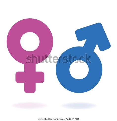 Gender Symbol Male Female Blue Pink Stock Vector Royalty Free 724221601 Shutterstock