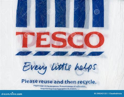 Tesco Plastic Bag Editorial Stock Photo Image Of Business 298342133