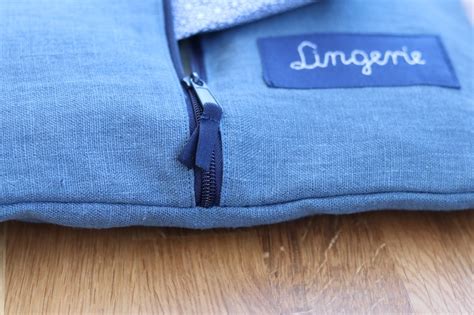 Travel Organizer Travel Lingerie Bag Blue Linen Cosmetic Etsy