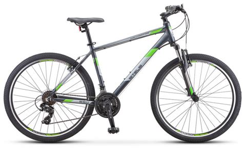 Велосипед Stels Navigator-590 V 26" K010 серый/зеленый (2020) купить со ...
