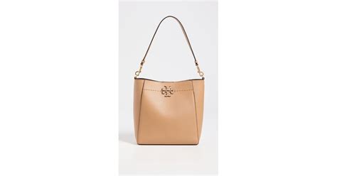 Tory Burch Leather Mcgraw Bucket Bag Lyst Australia