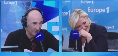 EN VIDEO Marine Le Pen pleure de rire face à Nicolas Canteloup sur