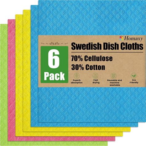 Amazon Homaxy Swedish Dishcloths For Kitchen Pack Reusable And