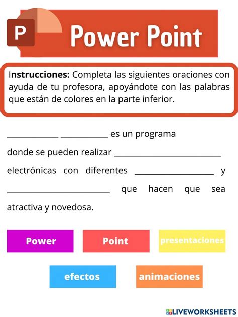 The Power Point Poster Is Shown In Spanish