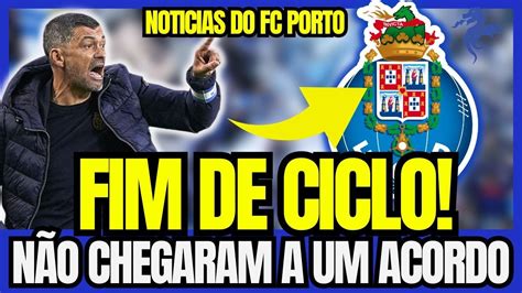 URGENTE FOI CONFIRMADO NÃO CHEGARAM A ACORDO NOTÍCIAS DO FC