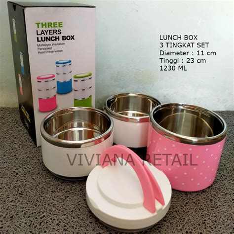 Jual Rantang Susun Lunch Box Tingkat Stainless Steel Shopee