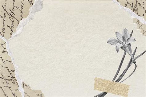 Download premium image of Beige background, vintage ephemera desig ...