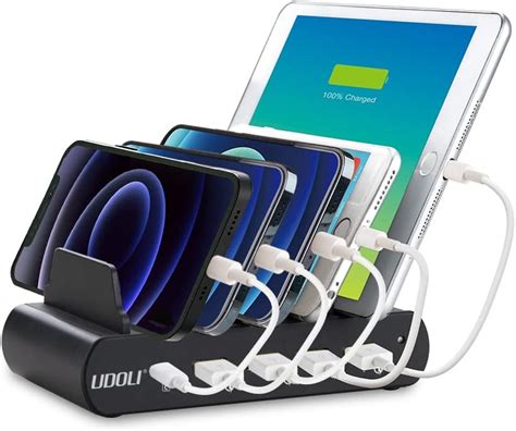 Amazon Poweroni 4 Port USB Charging Station Fast Charging Dock