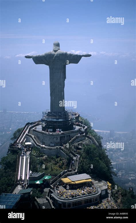 rio de janeiro brazil aerial view   statue  christ