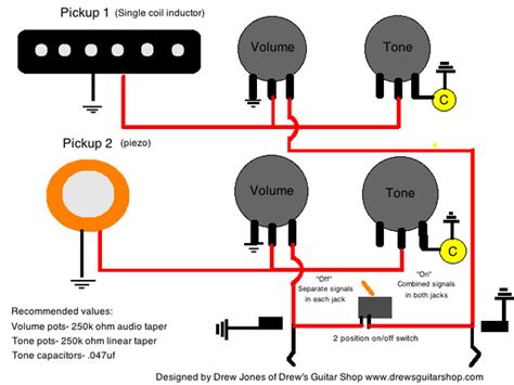 Guitar Piezo Wiring Diagram Wiring Diagram And Schematic