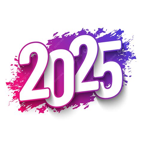 Gradient Brush 2025 Vector, Gradient, 2025, Year PNG and Vector with