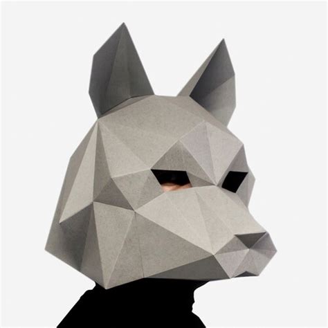 Fox Half Mask D Papercraft Model Free Printable Papercraft