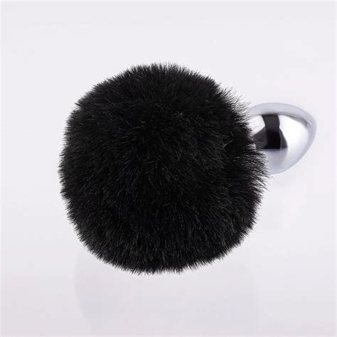 Plug Anal Rabo De Coelho Pompom Preto Sex Shop Amor De Luxo O