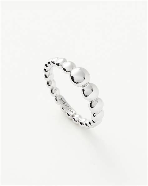 Beaded Stacking Ring Sterling Silver Rings Missoma