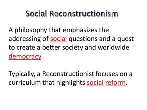 Social Reconstructionism