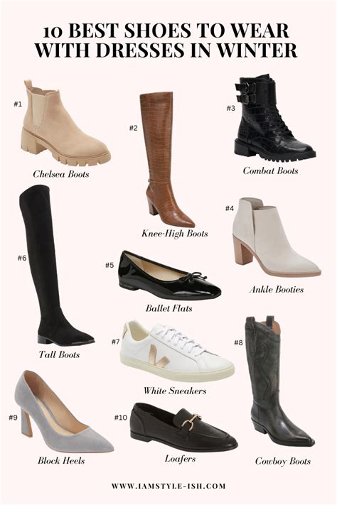 What Shoes To Wear With Dresses In Winter And How To Style Them