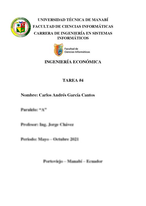 Solution Tarea Ing Economica Studypool