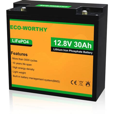 Eco Worthy Ah V Lithium Battery Lifepo Rechargeable Battery