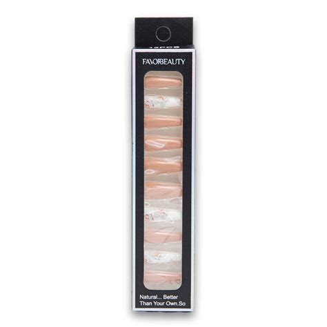 Artificial Natural Nail Tips 12 Piece - Assorted Colour | Cosmetic ...