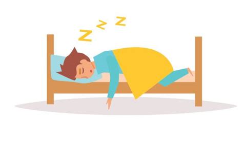 Royalty Free Man Sleeping In Bed Clip Art Vector Images