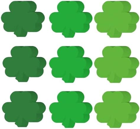 Amazon JUNEBRUSHS Shamrock Cutouts 120Pcs St Patrick S Day