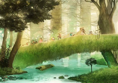 Anime Forest Hd Wallpaper