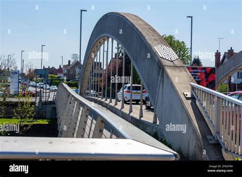 A Modern Road Bridge Over The River Avon In Evesham Worcestershire