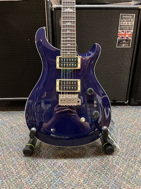 PRS SE Standard 24 08 Translucent Blue W Bag Reverb