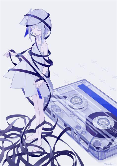 Safebooru 1girl Absurdres Bare Shoulders Barefoot Cassette Tape