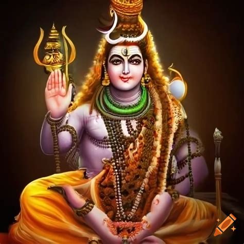 Artistic Depiction Of Hindu God Shiv Ji On Craiyon